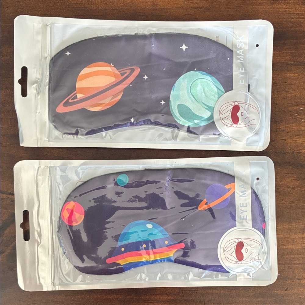 Space themed eye mask bundle of 2 brand new